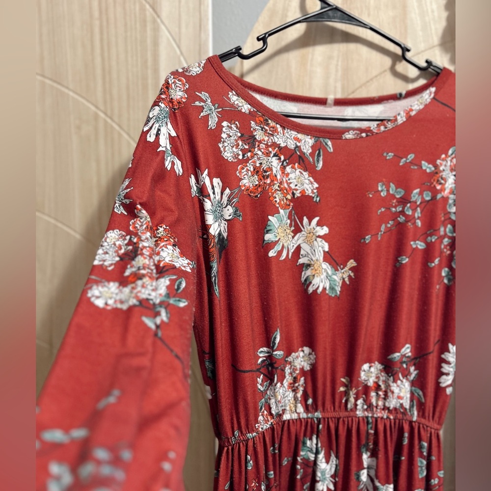 Pink floral dress